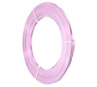 PATIKIL 20 AWG 3.5mm Wide Aluminum Flat Wire, 33Ft 1 Roll Bendable Anodized Aluminum Wire Wide Beading Craft for Jewelry Making Resin Bezel Frame Wrapping, Pink