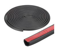 PATIKIL 20 ft D Shape Rubber Seal Strip, Self-Adhesive EPDM Rubber Door Weather Stripping for Boat, RV, Auto, Truck, Marine, Garage Doors/Window, W: 5/9", H: 1/2", Black/Red