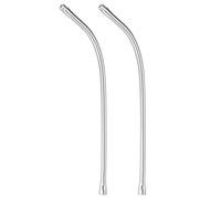 PATIKIL 20" Microphone Gooseneck, 2Pcs 5/8"-27 Thread Metal Universal Hose Flexible Arm Gooseneck Tube Extension for Multifunction DIY, Silver Tone