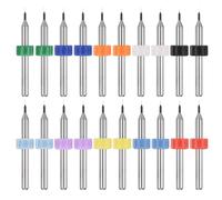 PATIKIL 20 Pack 0.1mm Micro Drill Bits 1/8" Shank Carbide Tungsten Steel 135° Mini Small Bits Print Circuit Board Drilling Tool for CNC Engraving Precision Machinery