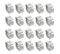 PATIKIL 20 Pack 7-9mm Double Ear Hose Clamp, 304 Stainless Steel O Clip Crimp Rings for Fuel Petrol Pipe Tube Fitting Connections, Silver Tone