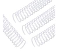 PATIKIL 20 Pack Plastic Spiral Binding Coils, 19mm(3/4") Binding Coils 130 Sheet Capacity Spiral Binder Rings 4:1 Pitch for Office Classroom, White