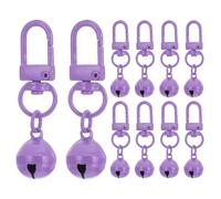 PATIKIL 20 PCS Dog Bell, Cat Bell Dog Collar Bell Small Pet Bells Keychain Cute Bulk Loud Jingle for Dog Collar Charm Pendant Necklace Accessories DIY Crafts Christmas, Purple