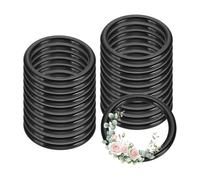 PATIKIL 20 Pcs Dream Catcher Rings, 1.8 inch Floral Macrame Plastic O Rings DIY Round Plastic Hoops for Crochet Craft Making Wall Hanging Wedding Wreath Christmas, Black