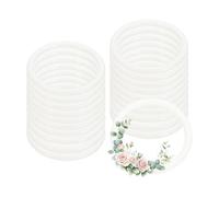 PATIKIL 20 Pcs Dream Catcher Rings, 2.2 inch Floral Macrame Plastic O Rings DIY Round Plastic Hoops for Crochet Craft Making Wall Hanging Wedding Wreath Christmas, White