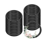 PATIKIL 20 Pcs Dream Catcher Rings, 2.4 inch Floral Macrame Plastic O Rings DIY Round Plastic Hoops for Crochet Craft Making Wall Hanging Wedding Wreath Christmas, Black