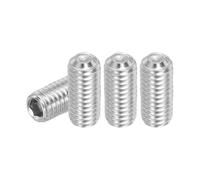 PATIKIL 20 Pcs Hex Socket Grub Screw, M6x16mm Flat Point Grub Bolt 304 Stainless Steel Head Socket Set Screws for Door Handles Light Fixture Repair