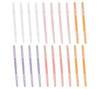 PATIKIL 20 Pcs Loose-Leaf Paper Binding Clamps, Multicolor 2 Plastic Paper Organizers Notebook Fasteners Reusable Prong Binder Clip for Home Office File Report Chart Documents