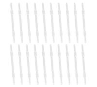 PATIKIL 20 Pcs Loose-Leaf Paper Binding Clamps, Transparent White Plastic Paper Organizers Notebook Fasteners Reusable Prong Binder Clip for Home Office File Report Chart Documents