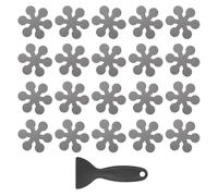 PATIKIL 20 Pcs Non Slip Bathtub Stickers, Anti Slip Shower Stickers with Scraper Bathroom Shower Floor Decals Snowflake Shape Cute Treads Tubs, Gray