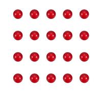 PATIKIL 20 Pcs Quartz Pearl Balls, 4mm Round Glass Crystal Loose Beads for Vase Filler, Resin Art, Jewelry Making, DIY Crafts, Home Decoration, Red