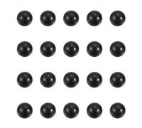 PATIKIL 20 Pcs Quartz Pearl Balls, 6mm Round Glass Crystal Loose Beads for Vase Filler, Resin Art, Jewelry Making, DIY Crafts, Home Decoration, Black