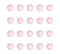PATIKIL 20 Pcs Quartz Pearl Balls, 6mm Round Glass Crystal Loose Beads for Vase Filler, Resin Art, Jewelry Making, DIY Crafts, Home Decoration, Pink