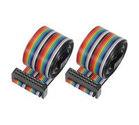 PATIKIL 20 Pins IDC Connector Flat Ribbon Cable 2.54 mm Pitch Length 1000 mm Wide 25 Mm, 2 Pcs Dual Row Data Cable Female to Female for IDE Drive Printer Industrial DIY Electronics