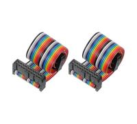 PATIKIL 20 Pins IDC Connector Flat Ribbon Cable 2.54 mm Pitch Length 150 mm Wide 25 Mm, 2 Pcs Dual Row Data Cable Female to Female for IDE Drive Printer Industrial DIY Electronics