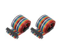 PATIKIL 20 Pins IDC Connector Flat Ribbon Cable 2.54 mm Pitch Length 300 mm Wide 25 Mm, 2 Pcs Dual Row Data Cable Female to Female for IDE Drive Printer Industrial DIY Electronics