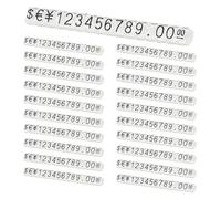PATIKIL 20 Set Price Display Cube, Adjustable Price Tag Stand Removable Number Letter Label Stand Dollar Block Kit for Jewelry Retail Shop Display Signs (Clear/Black, S)