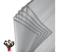 PATIKIL 20 Sheets Flower Wrapping Paper, Frosted Waterproof Bouquet Wrapping Paper Florist Supplies Packaging Paper for DIY Crafts Wedding Birthday Gift, Silver