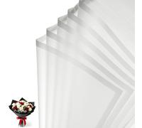 PATIKIL 20 Sheets Flower Wrapping Paper, Frosted Waterproof Bouquet Wrapping Paper Florist Supplies Packaging Paper for DIY Crafts Wedding Birthday Gift, White