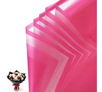 PATIKIL 20 Sheets Flower Wrapping Paper, Waterproof Floral Bouquet Wrapping Paper Florist Supplies Packaging Paper for DIY Crafts Wedding Birthday Gift, Rose Pink