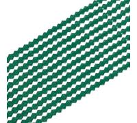 PATIKIL 20 Strands 3mm Bicone Crystal Glass Beads, 2300 Pcs Rondelle Faceted Crystal Beads Charms Bulk for Jewelry Making Bracelets DIY Craft, Malachite Green