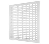 PATIKIL 20" x 20" Adjustable Air Supply Diffuser, Aluminum Double Deflection HVAC Vent Cover Air Vent Register for Sidewall Wall Ceiling Floor HVAC System, White