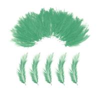 PATIKIL 200 Pack Fluffy Turkey Marabou Feathers,4-6 Inches Deep Green Natural Turkey Feathers for Crafting Dream Catcher Fringe Trim Fly Tying Party Decorations