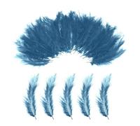 PATIKIL 200 Pack Fluffy Turkey Marabou Feathers,4-6 Inches Navy Blue Natural Turkey Feathers for Crafting Dream Catcher Fringe Trim Fly Tying Party Decorations