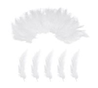 PATIKIL 200 Pack Fluffy Turkey Marabou Feathers,4-6 Inches White Natural Turkey Feathers for Crafting Dream Catcher Fringe Trim Fly Tying Party Decorations
