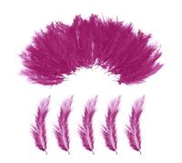 PATIKIL 200 Pack Fluffy Turkey Marabou Feathers,4-6 Inches Wine Red Natural Turkey Feathers for Crafting Dream Catcher Fringe Trim Fly Tying Party Decorations