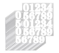 PATIKIL 200 Pcs 10 Sheets Mailbox Numbers, 2 Inch Waterproof Vinyl White Mailbox Numbers for Outside Self Adhesive Stickers for Address House
