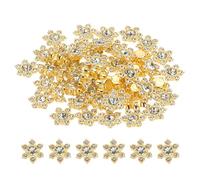 PATIKIL 200 Pcs Flower Crystal Rhinestone Embellishments, 13mm Flatback Glass Rhinestones with Craft Gems Crystal Decoration Button for Clothes DIY Crafting Jewelry Making, Transparent