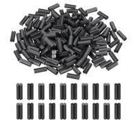 PATIKIL 200 Pcs LED Spacer, 4mm OD 10mm Height Double Pit LED Holder Socket Light Emitting Diode Light Isolation Column PCB Mount Support for 3mm 5mm LED Protection and Fixation, Black