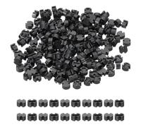 PATIKIL 200 Pcs LED Spacer, 4mm OD 2mm Height Double Pit LED Holder Socket Light Emitting Diode Light Isolation Column PCB Mount Support for 3mm 5mm LED Protection and Fixation, Black