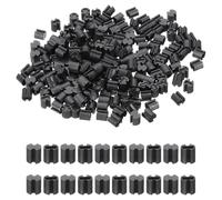 PATIKIL 200 Pcs LED Spacer, 4mm OD 4mm Height Double Pit LED Holder Socket Light Emitting Diode Light Isolation Column PCB Mount Support for 3mm 5mm LED Protection and Fixation, Black