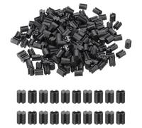 PATIKIL 200 Pcs LED Spacer, 4mm OD 5mm Height Double Pit LED Holder Socket Light Emitting Diode Light Isolation Column PCB Mount Support for 3mm 5mm LED Protection and Fixation, Black