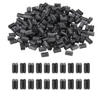 PATIKIL 200 Pcs LED Spacer, 4mm OD 6mm Height Double Pit LED Holder Socket Light Emitting Diode Light Isolation Column PCB Mount Support for 3mm 5mm LED Protection and Fixation, Black