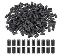 PATIKIL 200 Pcs LED Spacer, 4mm OD 7mm Height Double Pit LED Holder Socket Light Emitting Diode Light Isolation Column PCB Mount Support for 3mm 5mm LED Protection and Fixation, Black