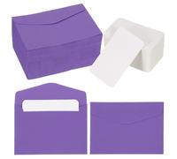 PATIKIL 200 Set Mini Envelopes with Blank Cards, 4.5x3.2 Blank Note Cards and Envelopes for Gift Wedding Invitation Graduation Holiday Thanksgiving Day Christmas, Purple