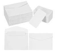 PATIKIL 200 Set Mini Envelopes with Blank Cards, 4.5x3.2 Blank Note Cards and Envelopes for Gift Wedding Invitation Graduation Holiday Thanksgiving Day Christmas, White