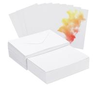 PATIKIL 200 Sets Pure Cotton Watercolor Cards 140lb/300 GSM Postcards with Envelopes for Art Painting Creative Thank Notes, 4x6 Inch