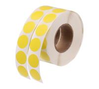 PATIKIL 2000 Pcs Colored Dots Stickers, 13mm Adhesive Round Color Coding Labels Sticky Polka Circle Price Sticker for Office Classroom Papers Shop, Yellow (1000 Pcs Per Roll, 2 Rolls)