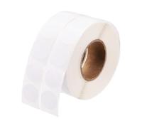 PATIKIL 2000 Pcs Colored Dots Stickers, 13mm Adhesive Round Color Coding Labels Sticky Polka Circle Price Sticker for Office Classroom Papers Shop, White (1000 Pcs Per Roll, 2 Rolls)