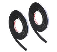 PATIKIL 2000 x 10 x 10mm Insulation Foam Tape, 2 Roll Self-Adhesive EVA Weather Stripping for Wrap Pipe Door Window Insulation Soundproof Anti Vibration Collision, Black