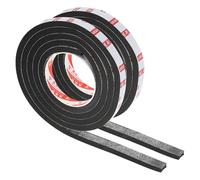 PATIKIL 2000 x 15 x 10mm Double Sided Foam Tape, 2 Rolls EVA Multipurpose Self Adhesive Weather Sponge Stripping for Home Decorations, Card Scrapbooking DIY Craft Project, Black
