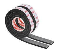 PATIKIL 2000 x 30 x 10mm Double Sided Foam Tape, 2 Rolls EVA Multipurpose Self Adhesive Weather Sponge Stripping for Home Decorations, Card Scrapbooking DIY Craft Project, Black