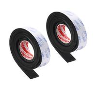 PATIKIL 2000 x 45 x 8mm Insulation Foam Tape, 2 Roll Self-Adhesive EVA Weather Stripping for Wrap Pipe Door Window Insulation Soundproof Anti Vibration Collision, Black