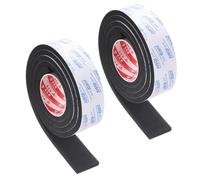 PATIKIL 2000 x 50 x 10mm Insulation Foam Tape, 2 Roll Self-Adhesive EVA Weather Stripping for Wrap Pipe Door Window Insulation Soundproof Anti Vibration Collision, Black