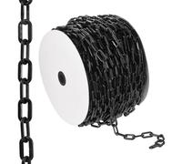 PATIKIL 200ft Plastic Barrier Chain, Safety Barrier Chain Plastic Chain Links Crowd Control Barrier for Fence Gate Garden Construction Driveway Elevator Parking Lot, Black