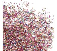 PATIKIL 200g Crushed Glass Glitters, 2-4 mm Colorful Irregular Chips, Chunky Stones for Nail Art DIY Craft Jewelry, Multicolored